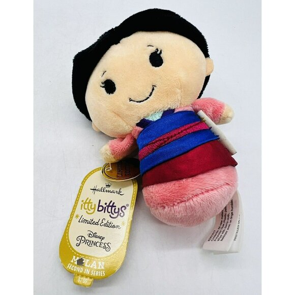 Hallmark Itty Bittys Holiday Barbie Disney Mulan Princess Plush Lot of 2 Tags - Picture 7 of 9